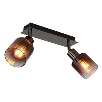 Globo lighting Satella ceiling light, ceiling spotlight, wall light, wall spotlight chrome, black, 2-light sources