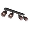 Globo lighting Satella ceiling light, ceiling spotlight, wall light, wall spotlight chrome, black, 4-light sources