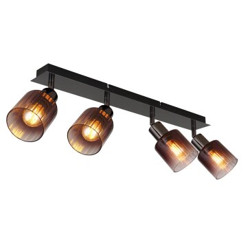 Globo lighting Satella ceiling light, ceiling spotlight, wall light, wall spotlight chrome, black, 4-light sources