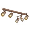 Globo lighting Satella ceiling light, ceiling spotlight, wall light, wall spotlight brown, chrome, black, 5-light sources