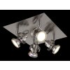 Globo lighting Verpax ceiling light, ceiling spotlight, wall light, wall spotlight matt nickel, 4-light sources