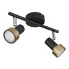 Globo lighting Mason ceiling light, ceiling spotlight, wall light, wall spotlight chrome, black, 2-light sources