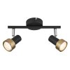 Globo lighting Mason ceiling light, ceiling spotlight, wall light, wall spotlight chrome, black, 2-light sources