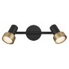 Globo lighting Mason ceiling light, ceiling spotlight, wall light, wall spotlight chrome, black, 2-light sources