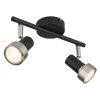 Globo lighting Mason ceiling light, ceiling spotlight, wall light, wall spotlight chrome, black, 2-light sources