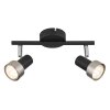 Globo lighting Mason ceiling light, ceiling spotlight, wall light, wall spotlight chrome, black, 2-light sources