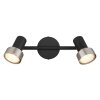 Globo lighting Mason ceiling light, ceiling spotlight, wall light, wall spotlight chrome, black, 2-light sources