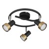 Globo lighting Mason ceiling light, ceiling spotlight, wall light, wall spotlight chrome, black, 3-light sources