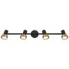 Globo lighting Mason ceiling light, ceiling spotlight, wall light, wall spotlight chrome, black, 4-light sources