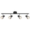 Globo lighting Mason ceiling light, ceiling spotlight, wall light, wall spotlight chrome, black, 4-light sources