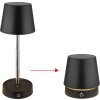 Globo lighting Carlos table lamp LED chrome, black, 1-light source