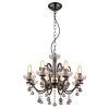 Globo lighting Camila chandelier chrome, black, 8-light sources