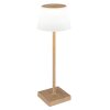 Globo lighting Gregoir table lamp LED Dark wood, Ecru, 1-light source