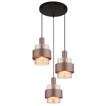 Globo lighting Milley hanging light black, 3-light sources