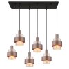 Globo lighting Milley hanging light black, 6-light sources