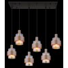 Globo lighting Milley hanging light black, 6-light sources