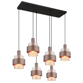 Globo lighting Milley hanging light black, 6-light sources