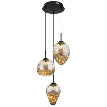 Globo lighting Firefly hanging light LED black, 1-light source