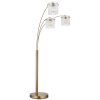 Globo lighting Gorley floor lamp gold, 3-light sources