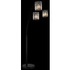 Globo lighting Gorley floor lamp black, 3-light sources