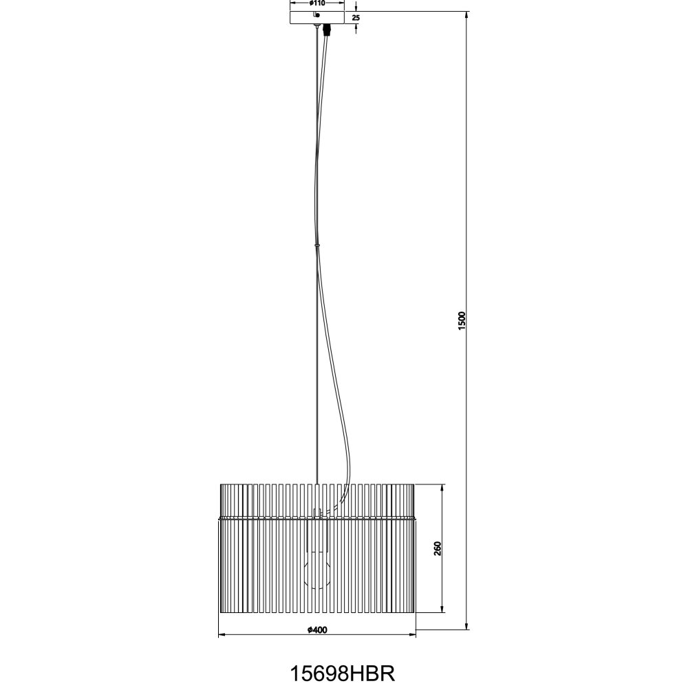 Globo lighting Gorley hanging light black, 1-light source