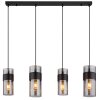 Globo lighting Scarfina hanging light black, 4-light sources