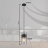 Globo lighting Scarfina hanging light black, 1-light source