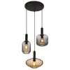 Globo lighting Valletta hanging light black, 3-light sources