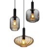 Globo lighting Valletta hanging light black, 3-light sources