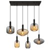 Globo lighting Valletta hanging light black, 6-light sources