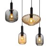 Globo lighting Valletta hanging light black, 6-light sources