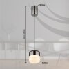 Globo lighting Cristallica hanging light LED anthracite, 1-light source