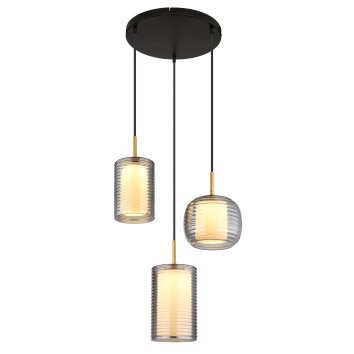 Globo lighting Lampigna hanging light LED brass, black, 1-light source