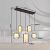 Globo lighting Lampigna hanging light LED brass, black, 1-light source