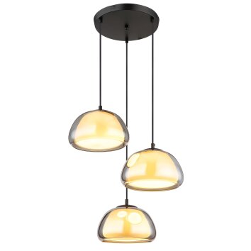 Globo lighting Jella hanging light black, 3-light sources