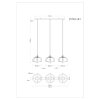 Globo lighting Jella hanging light black, 3-light sources