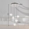 Globo lighting Aida hanging light LED chrome, 1-light source