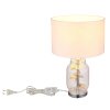 Globo lighting Ginko table lamp chrome, transparent, clear, 1-light source