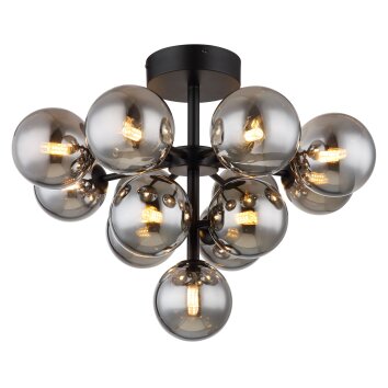 Globo lighting Grappy ceiling light black, 13-light sources