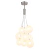 Globo lighting Ballgi hanging light matt nickel, 9-light sources