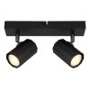 Globo lighting James ceiling light, ceiling spotlight, wall light, wall spotlight black, 2-light sources