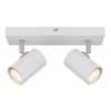 Globo lighting James ceiling light, ceiling spotlight, wall light, wall spotlight white, 2-light sources