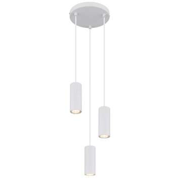 Globo lighting James hanging light white, 3-light sources