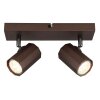 Globo lighting James ceiling light, ceiling spotlight, wall light, wall spotlight bronze, 2-light sources