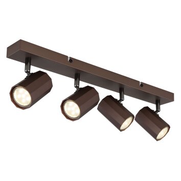 Globo lighting James ceiling light, ceiling spotlight, wall light, wall spotlight bronze, 4-light sources