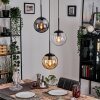 Gastor hanging light, globe light Amber, clear, Smoke-coloured, 3-light sources