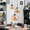 Gastor hanging light, globe light Amber, 3-light sources