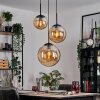 Gastor hanging light, globe light Amber, 3-light sources