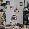 Gastor hanging light, globe light clear, Smoke-coloured, 3-light sources