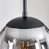 Gastor hanging light, globe light clear, Smoke-coloured, 3-light sources